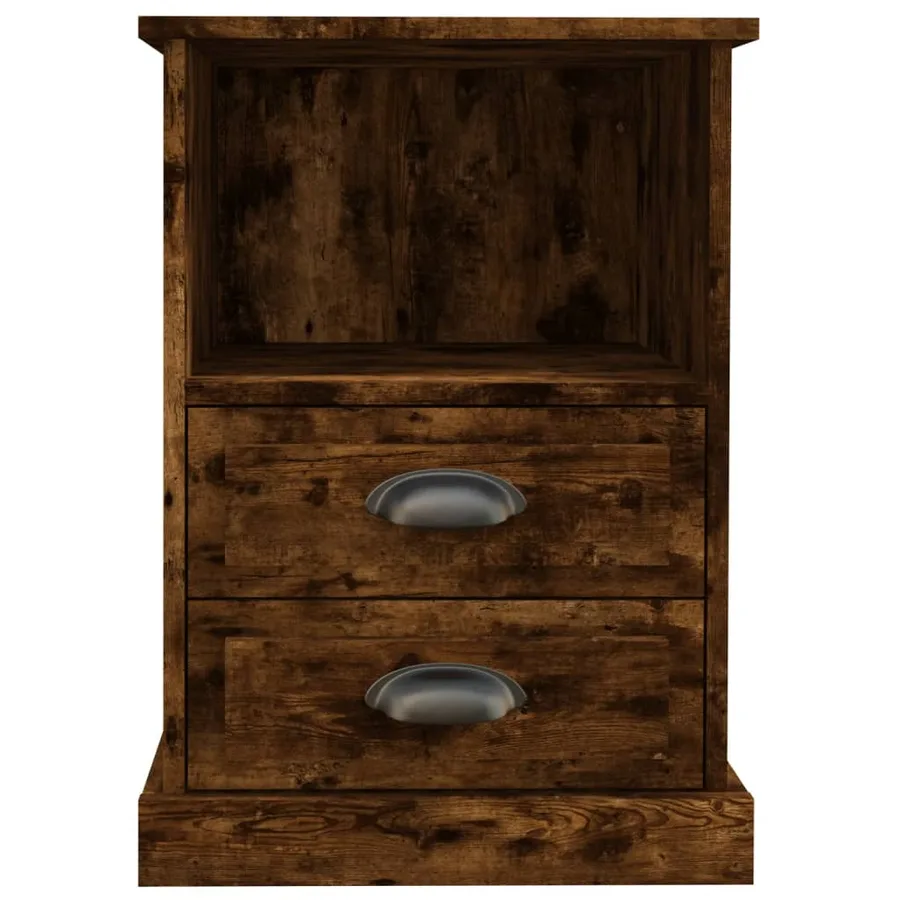 Table de chevet chêne fumé 43x36x60 cm - 6