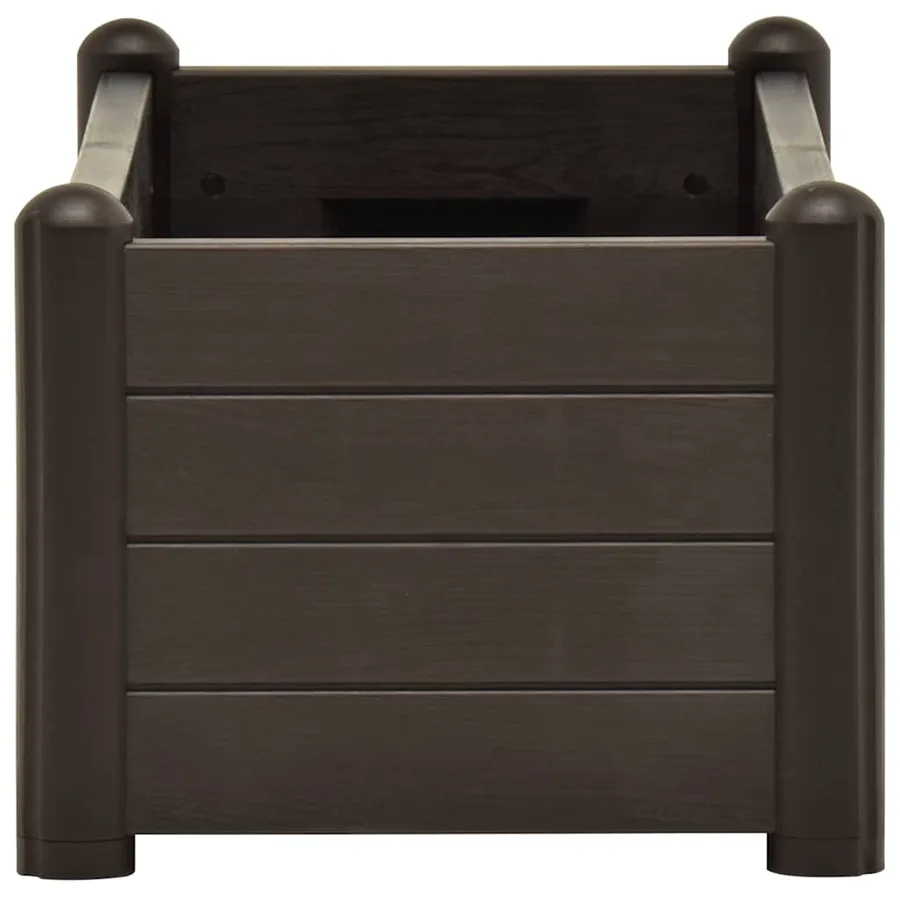 Lit surélevé de jardin PP Moka 100x43x35 cm - 4