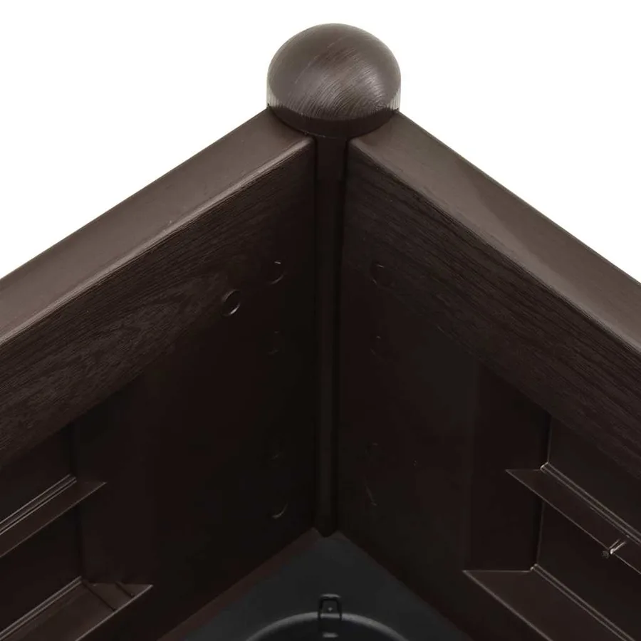 Lit surélevé de jardin PP Moka 100x43x35 cm - 5