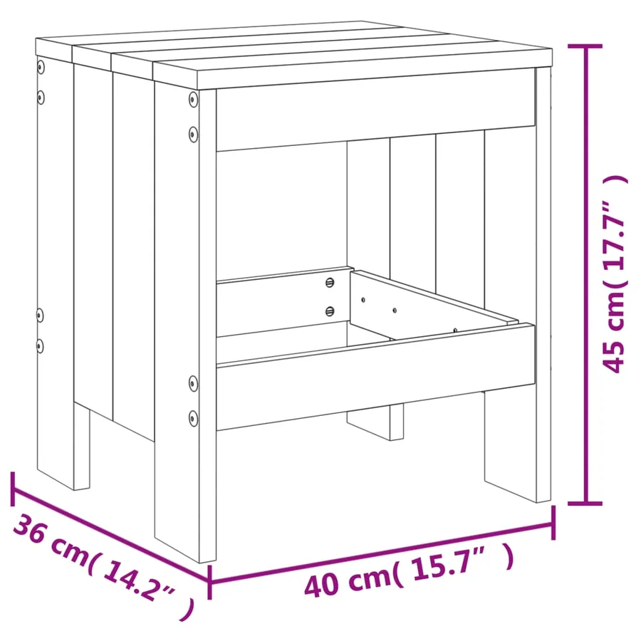 Ensemble à manger de jardin 17 pcs blanc bois massif de pin - 10