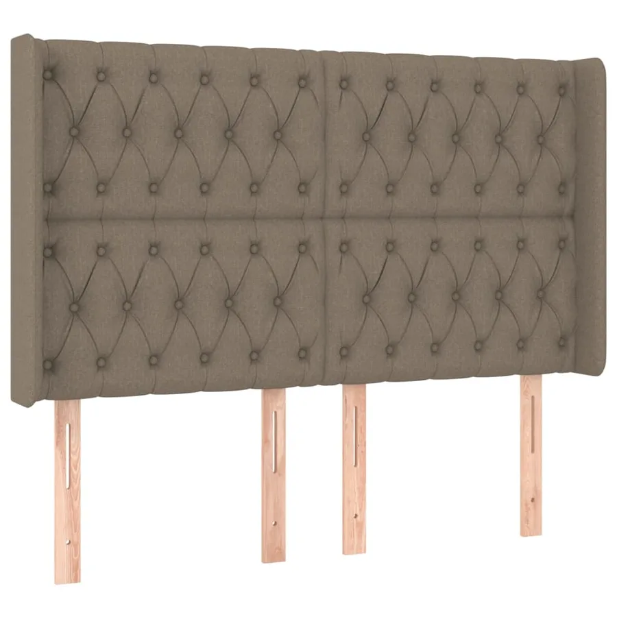 Tête de lit à LED Taupe 163x16x118/128 cm Tissu - 3