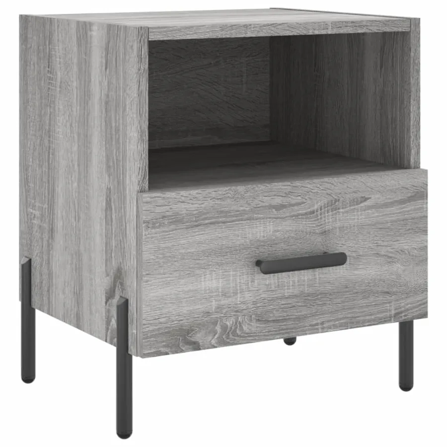 Tables de chevet 2 pcs sonoma gris 40x35x47,5 cm - 6