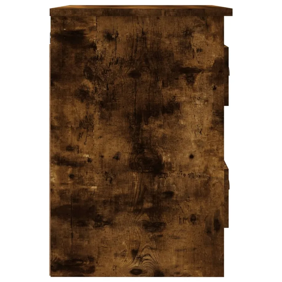 Table de chevet murale chêne fumé 41,5x36x53 cm - 8