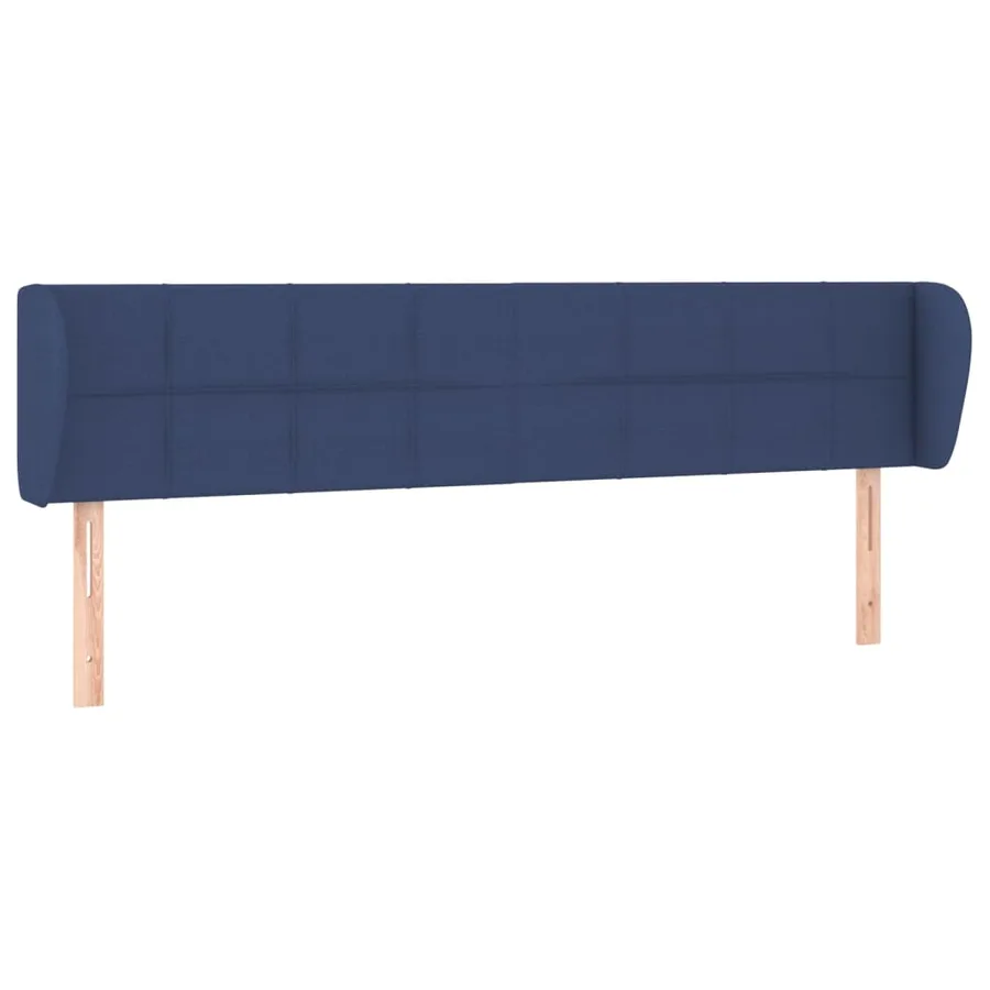 Tête de lit avec oreilles Bleu 163x23x78/88 cm Tissu - 2