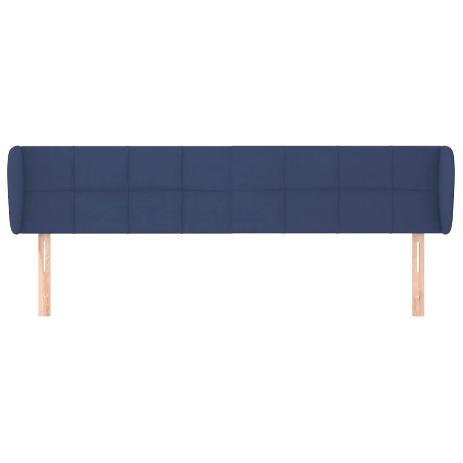 Tête de lit avec oreilles Bleu 163x23x78/88 cm Tissu - 3