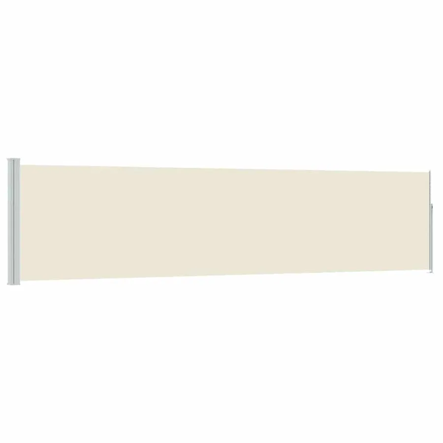 Auvent latéral rétractable de patio 120x500 cm Crème - 2