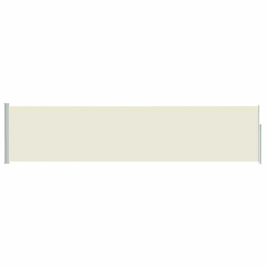 Auvent latéral rétractable de patio 120x500 cm Crème - 4