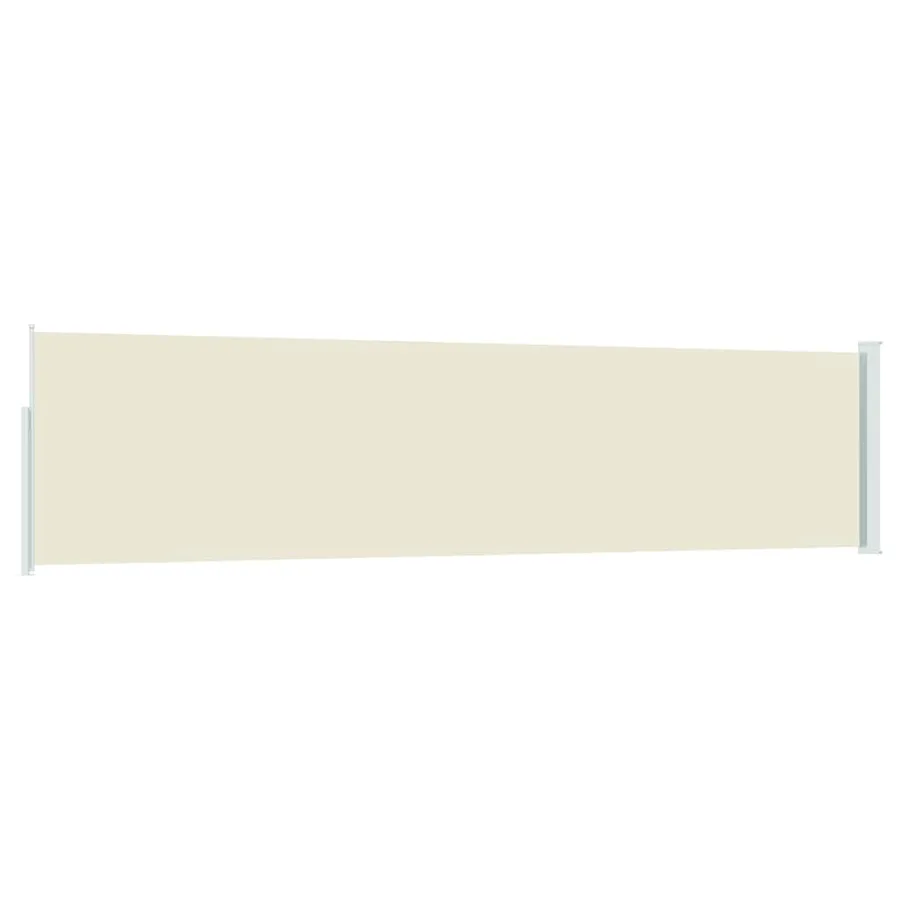 Auvent latéral rétractable de patio 120x500 cm Crème - 6