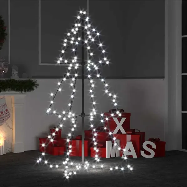 Arbre de Noël cône 160 LED d'intérieur/d'extérieur 78x120 cm