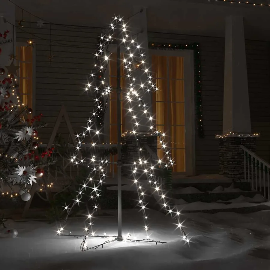 Arbre de Noël cône 160 LED d'intérieur/d'extérieur 78x120 cm - 3