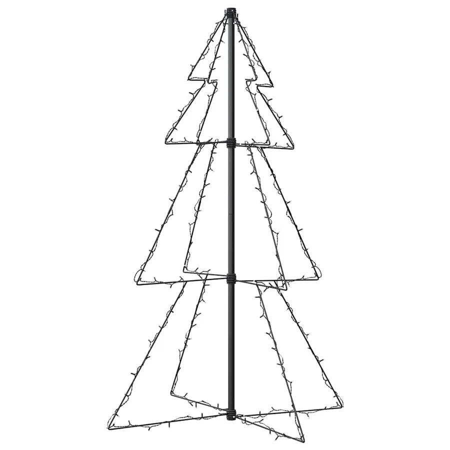 Arbre de Noël cône 160 LED d'intérieur/d'extérieur 78x120 cm - 5