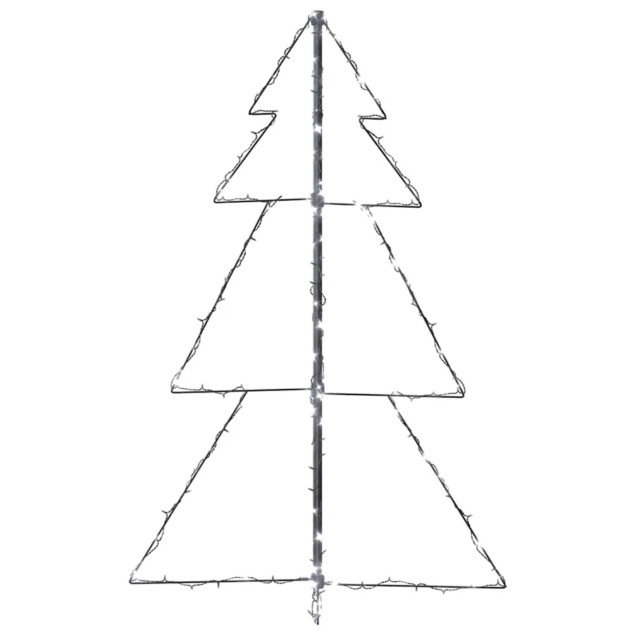 Arbre de Noël cône 160 LED d'intérieur/d'extérieur 78x120 cm - 6