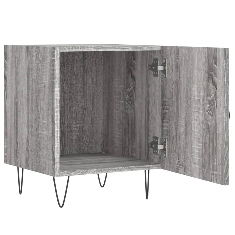 Table de chevet sonoma gris 40x40x50 cm bois d'ingénierie - 5