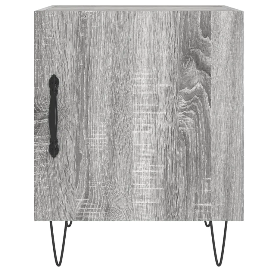 Table de chevet sonoma gris 40x40x50 cm bois d'ingénierie - 6