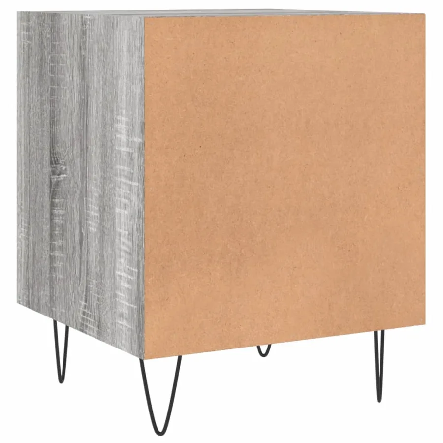 Table de chevet sonoma gris 40x40x50 cm bois d'ingénierie - 8