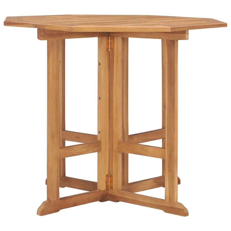 Table à dîner pliable de jardin Ø90x75 cm Bois de teck solide - 3