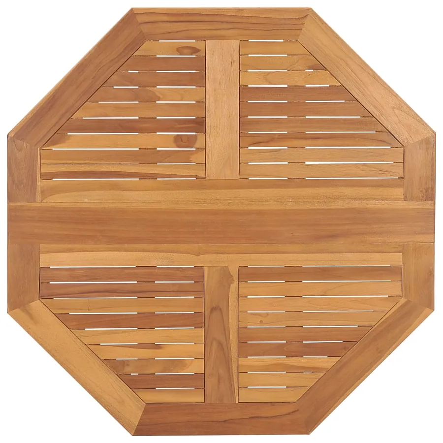 Table à dîner pliable de jardin Ø90x75 cm Bois de teck solide - 4