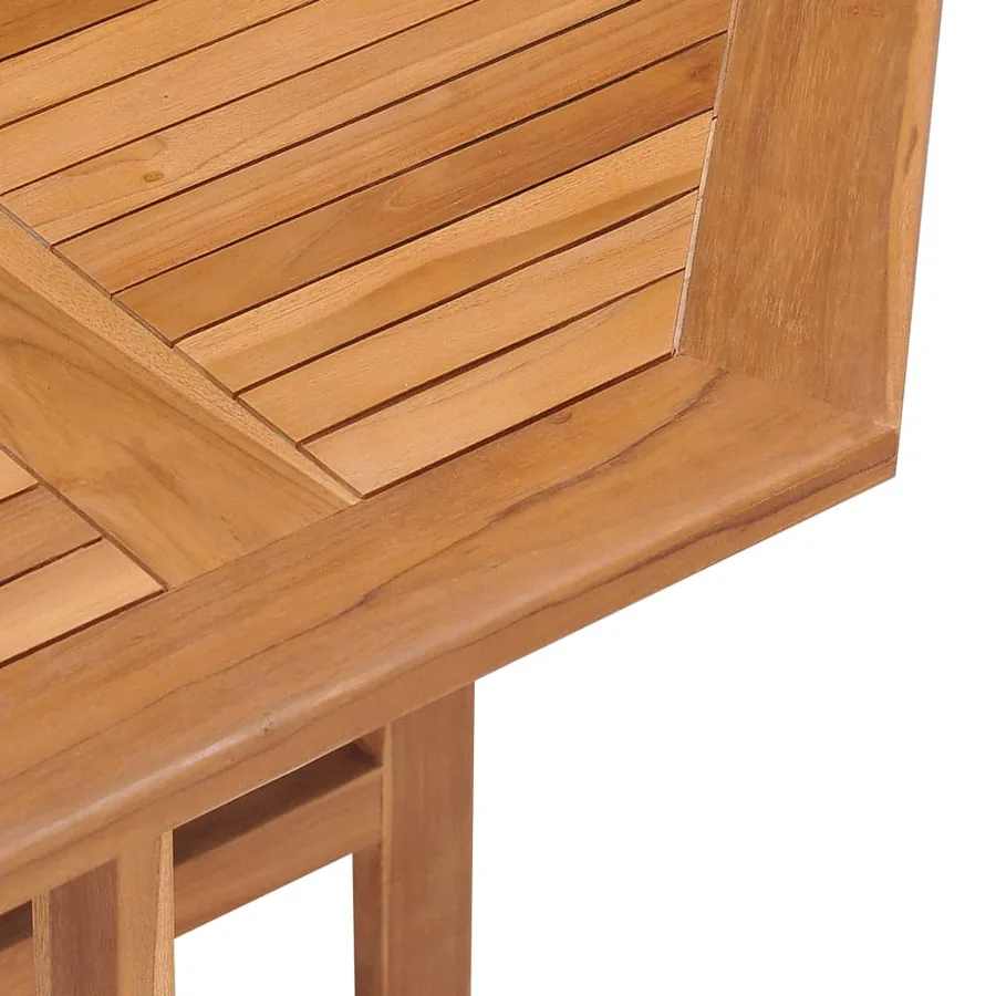 Table à dîner pliable de jardin Ø90x75 cm Bois de teck solide - 6