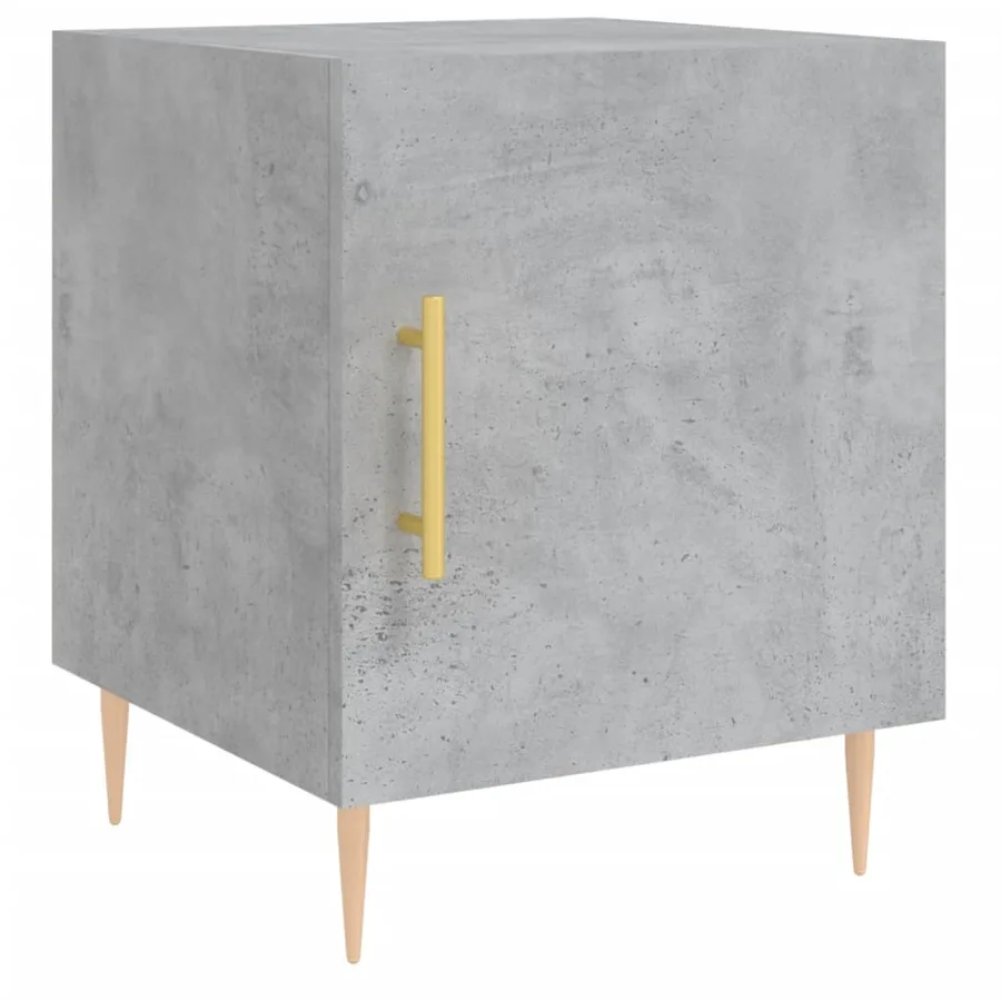 Tables de chevet 2 pcs gris béton 40x40x50 cm bois d’ingénierie - 5