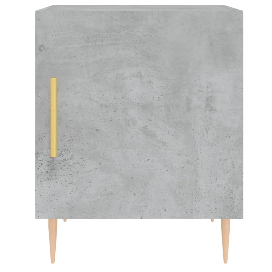 Tables de chevet 2 pcs gris béton 40x40x50 cm bois d’ingénierie - 6
