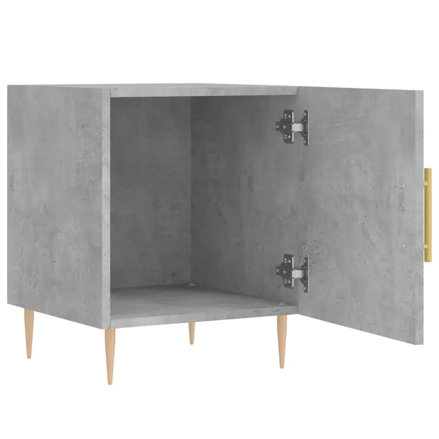Tables de chevet 2 pcs gris béton 40x40x50 cm bois d’ingénierie - 8