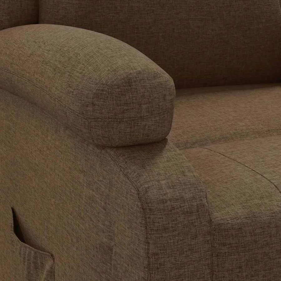 Fauteuil inclinable Marron Tissu - 7