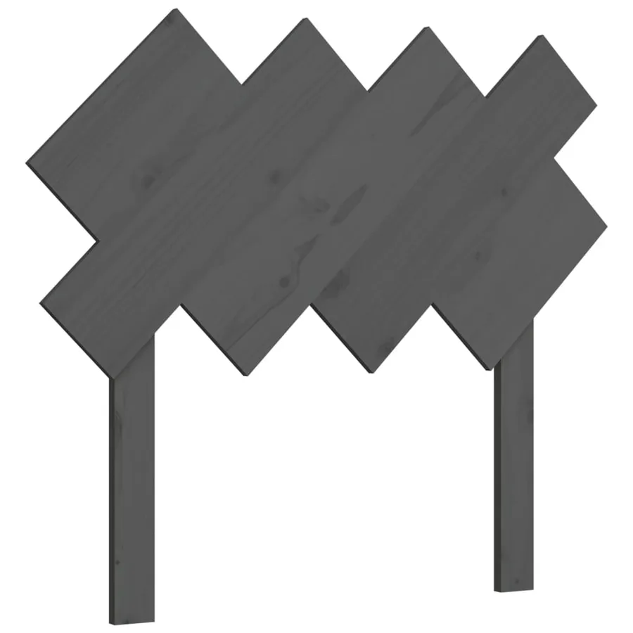 Tête de lit Gris 92x3x81 cm Bois massif de pin - 2