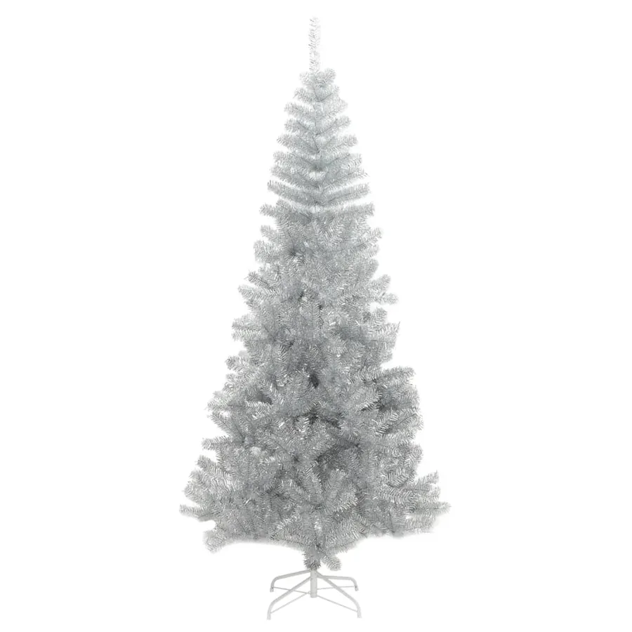 Sapin de Noël artificiel avec support argenté 240 cm PET - 2