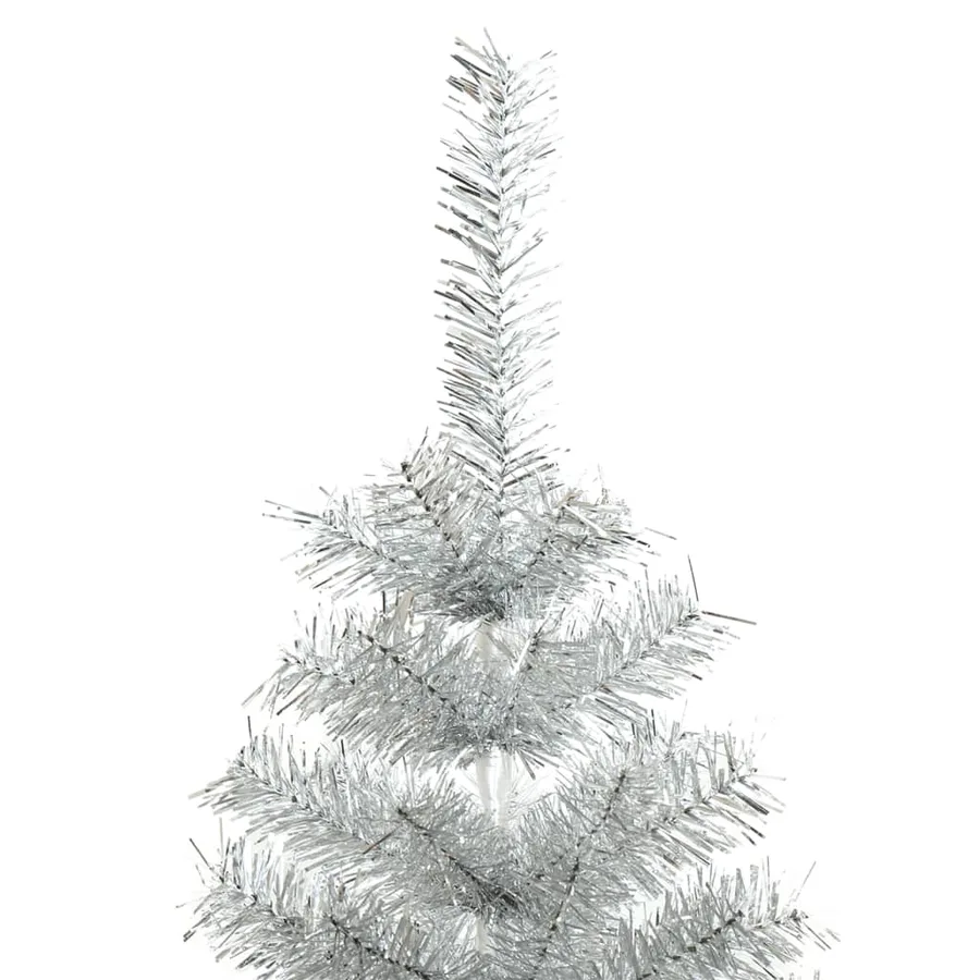 Sapin de Noël artificiel avec support argenté 240 cm PET - 3