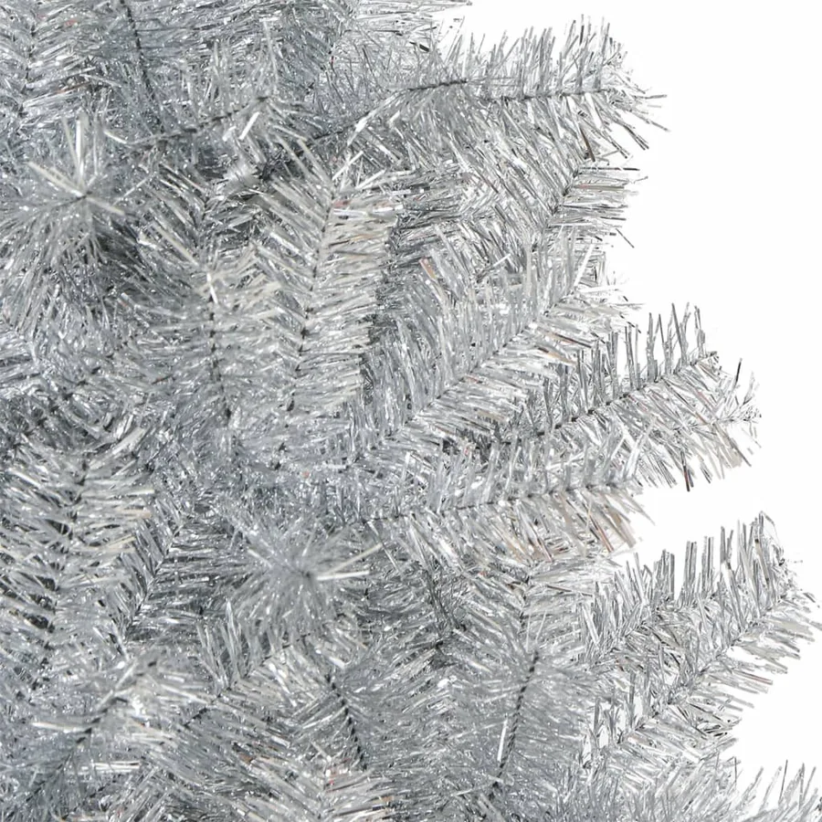 Sapin de Noël artificiel avec support argenté 240 cm PET - 4