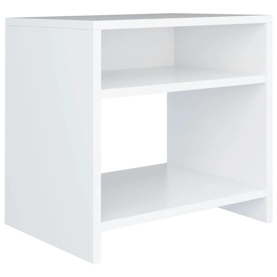 Table de chevet Blanc 40x30x40 cm Bois d'ingénierie - 2