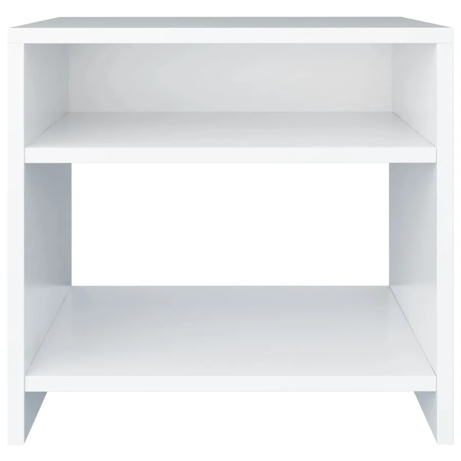 Table de chevet Blanc 40x30x40 cm Bois d'ingénierie - 4
