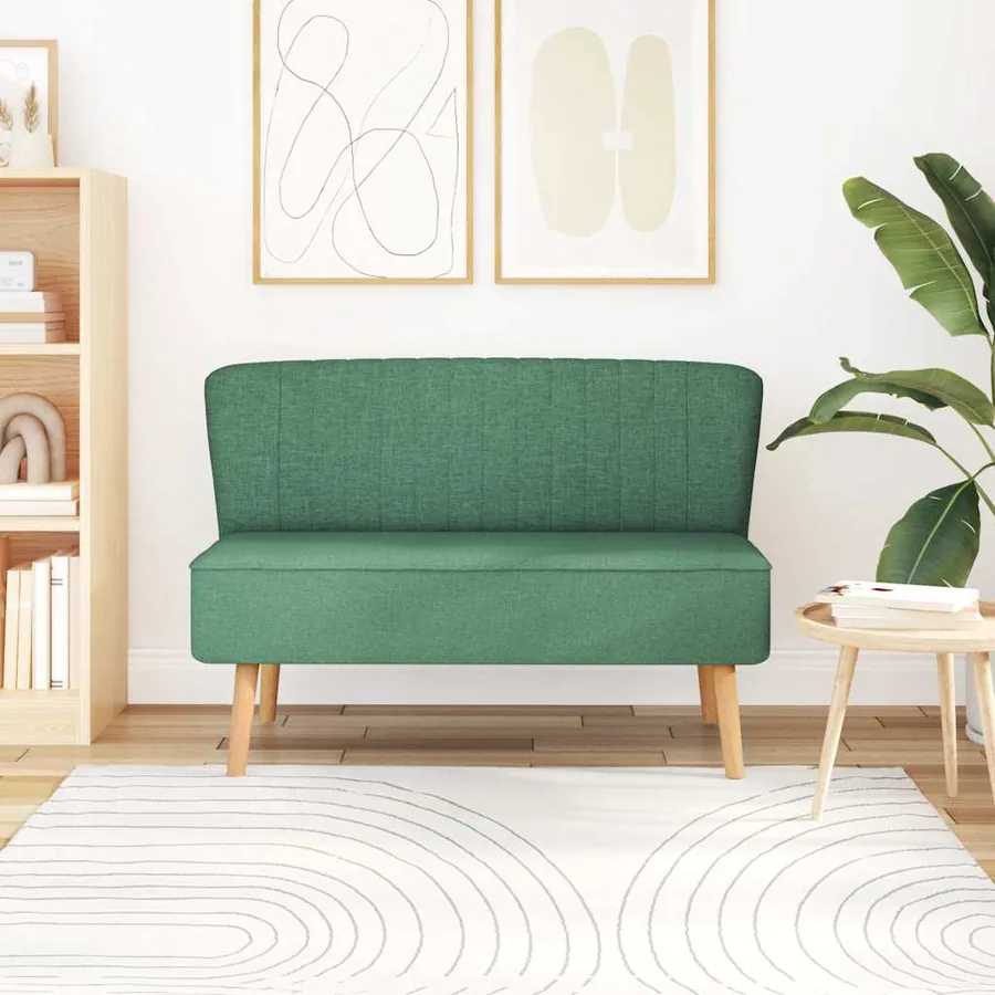 Canapé 117x55,5x77 cm Tissu Vert