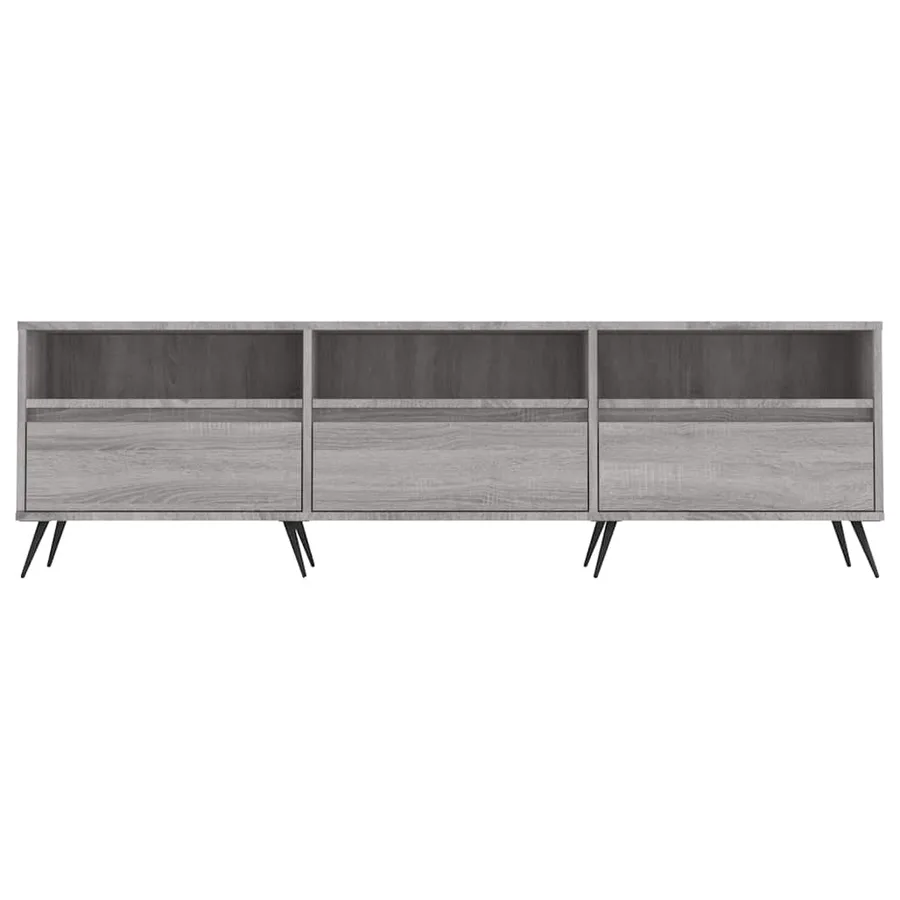 Meuble TV sonoma gris 150x30x44,5 cm bois d'ingénierie - 5