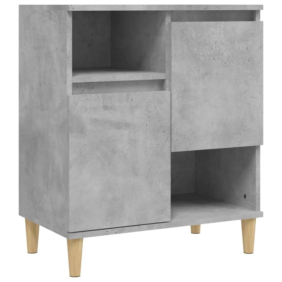 Buffets 2 pcs gris béton 60x35x70 cm bois d'ingénierie - 5