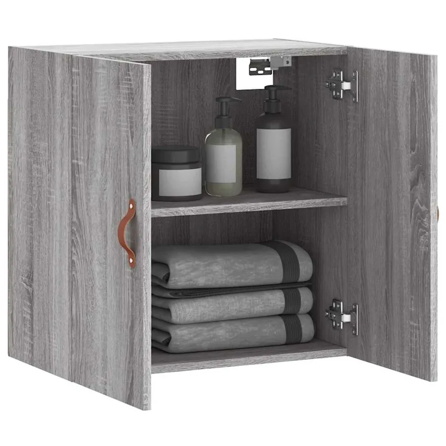 Armoire murale sonoma gris 60x31x60 cm bois d'ingénierie - 4