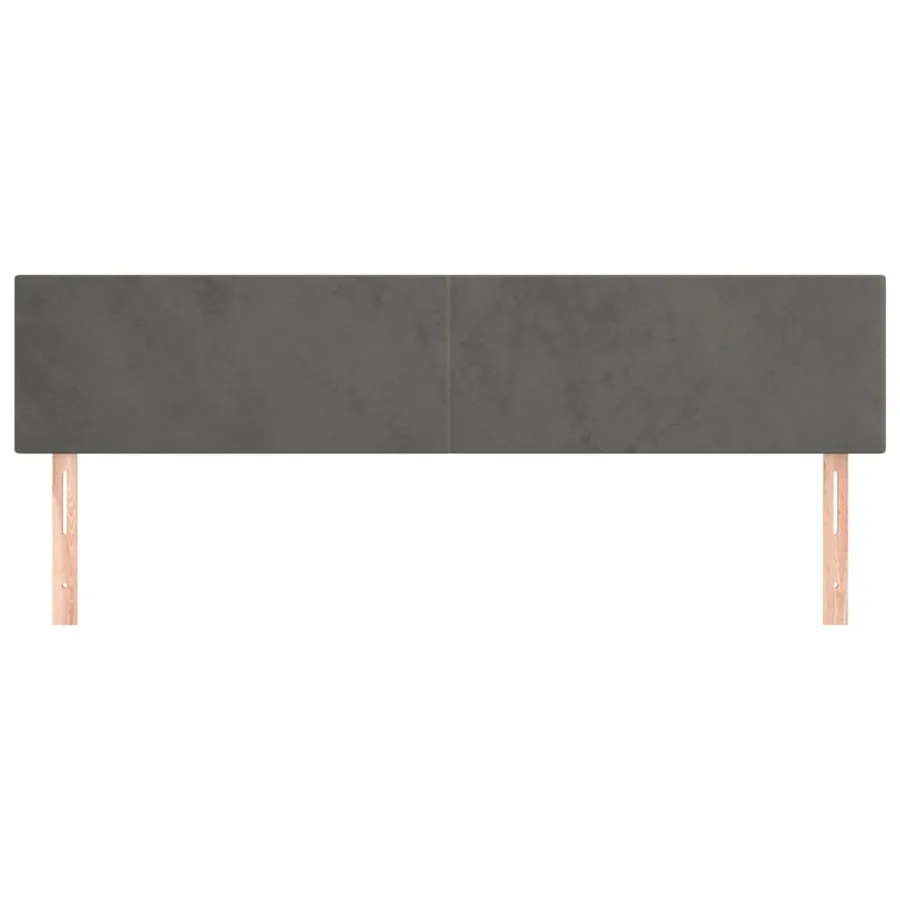 Têtes de lit Gris foncé 160x5x78/88 cm Velours - 3