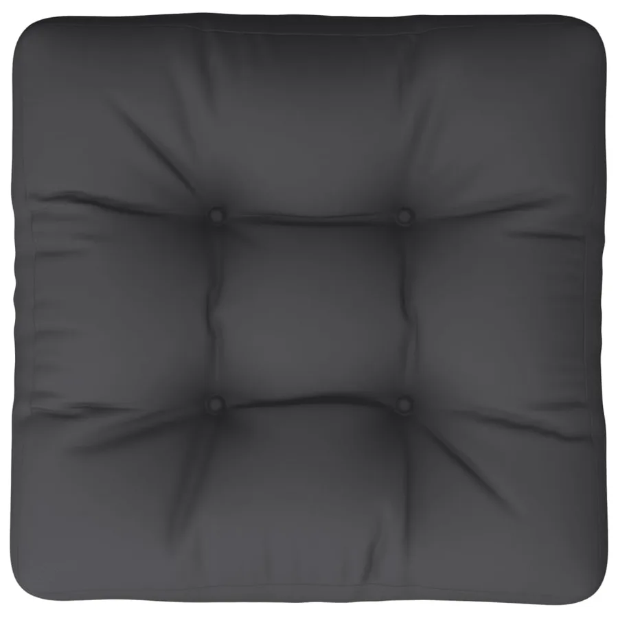 Coussin de palette noir 60x61,5x10 cm tissu - 6