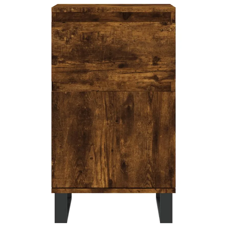 Buffet chêne fumé 40x35x70 cm bois d'ingénierie - 5