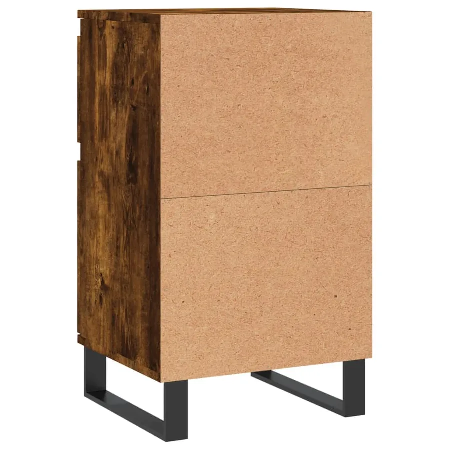 Buffet chêne fumé 40x35x70 cm bois d'ingénierie - 8