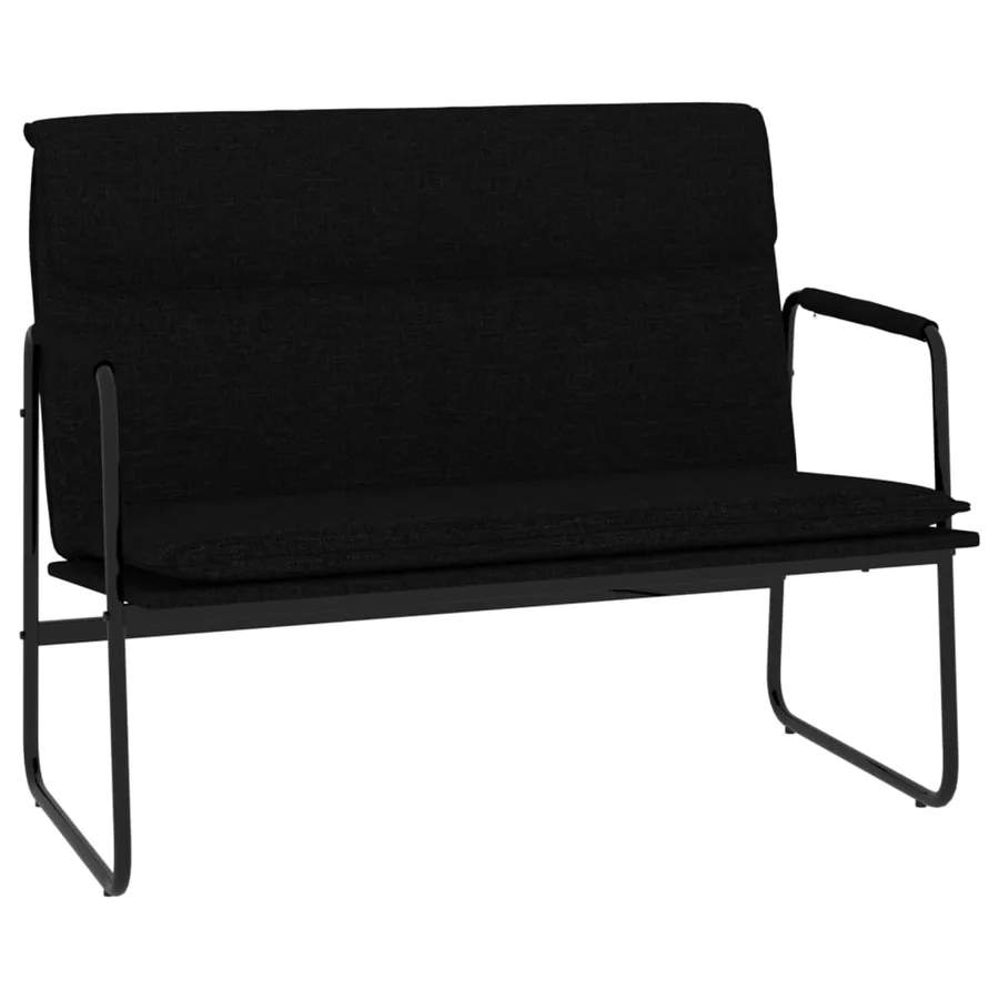 Banc Noir 100x64x80 cm Tissu - 2