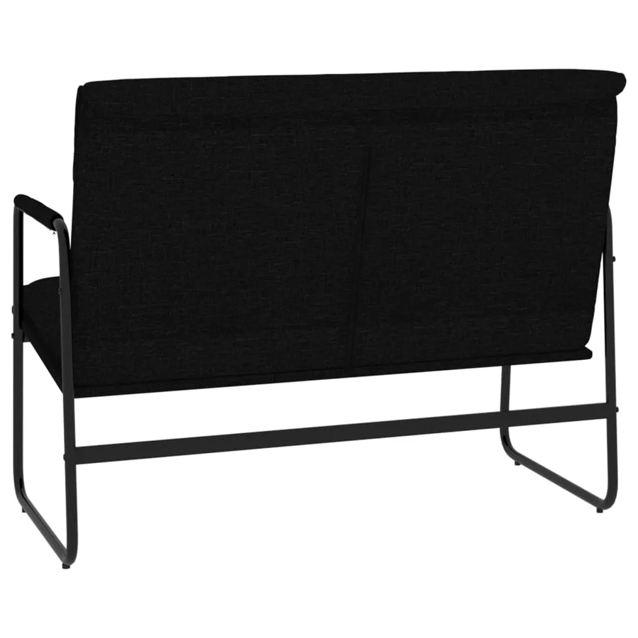 Banc Noir 100x64x80 cm Tissu - 5