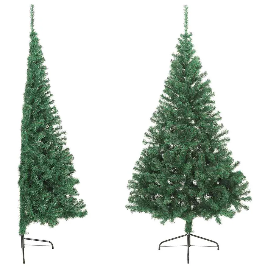 Sapin de Noël artificiel moitié avec support vert 240 cm PVC - 4