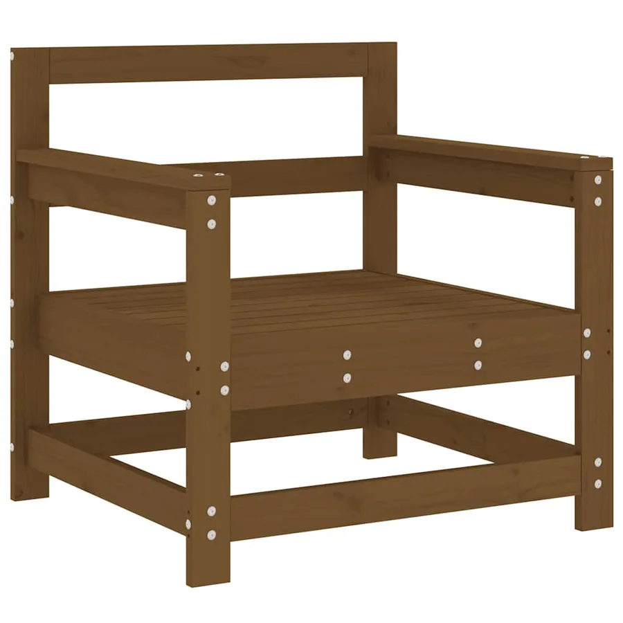 Chaises de jardin avec coussins lot de 2 marron miel - 5