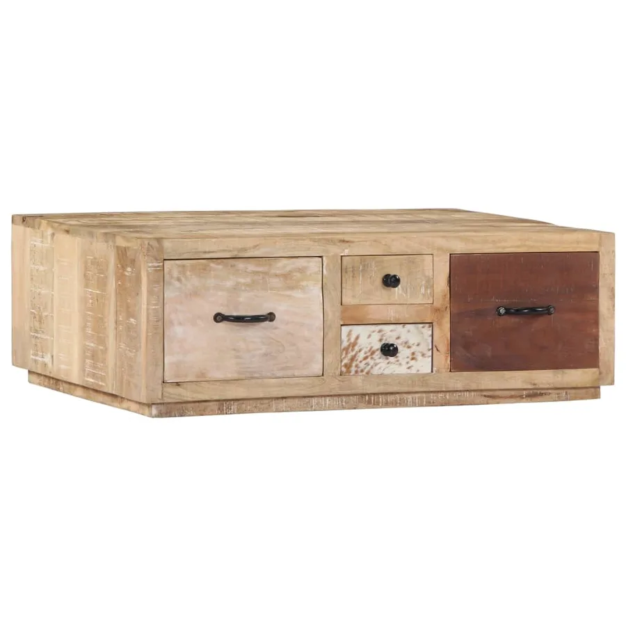 Table basse 90x60x30 cm Bois de manguier massif - 10
