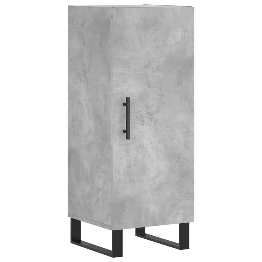 Buffet Gris béton 34,5x34x90 cm Bois d'ingénierie - 2