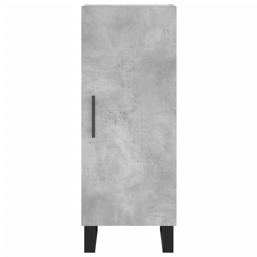 Buffet Gris béton 34,5x34x90 cm Bois d'ingénierie - 6
