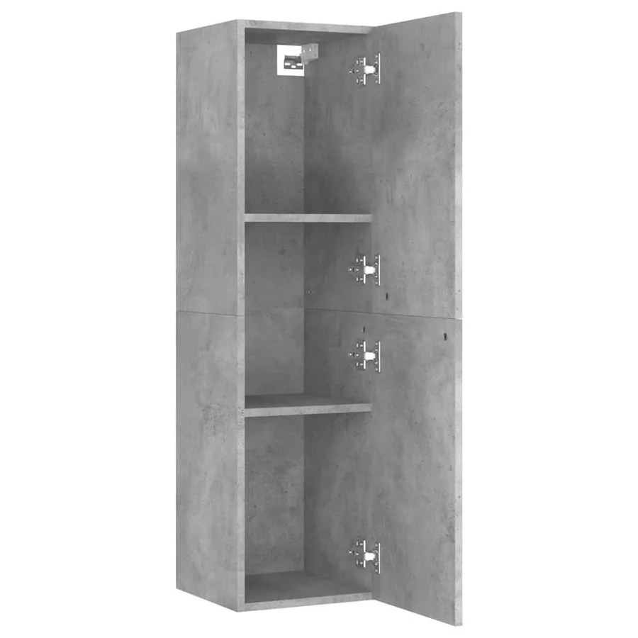 Meuble TV Gris béton 30,5x30x110 cm Bois d’ingénierie - 5