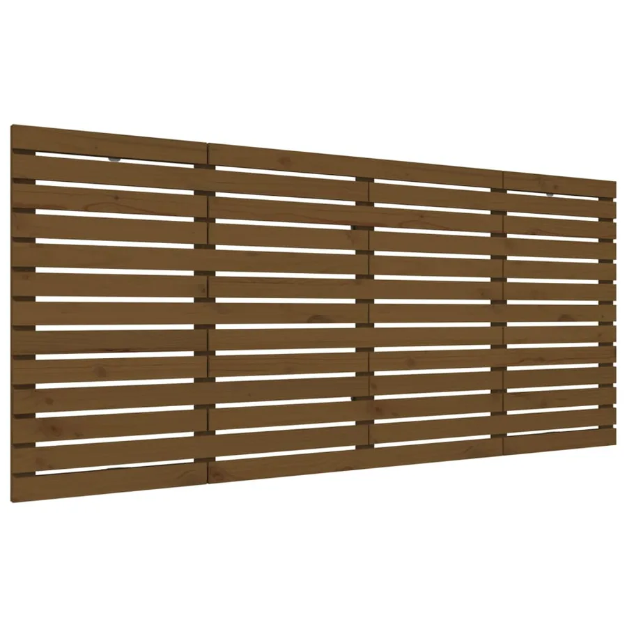 Tête de lit murale Marron miel 166x3x91,5 cm Bois massif de pin - 2