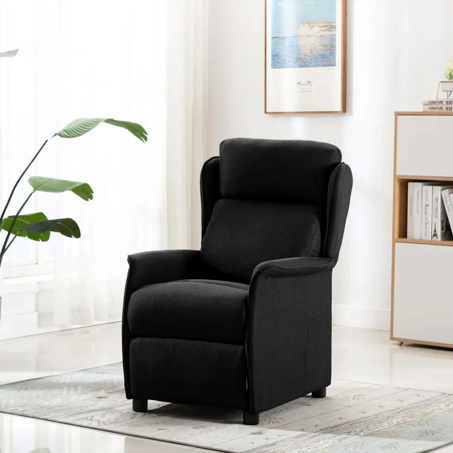 Chaise de massage Noir 93.5 x 67.5 x 101.5 cm tissu - 2